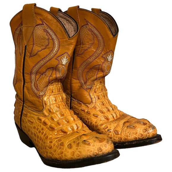 Ausente Other - VTG boys El Ausente Alligator Pointed Toe Cowboy Boots size 13 little boys